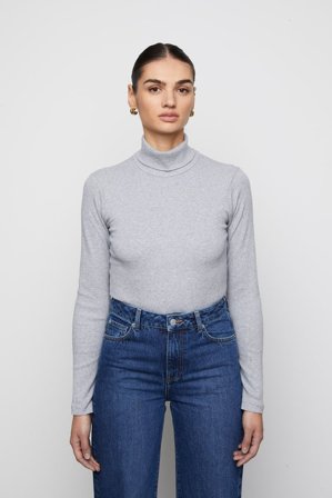 CAMILLA PIHL - Petra Rib Turtleneck - Light Grey Melange SizeS