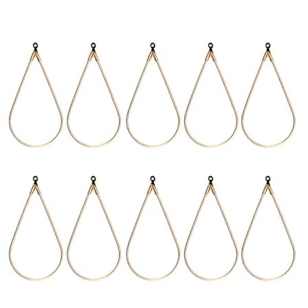 10 st Örhänge Pärlstav Hoop Vattendroppe Örhänge Fynd Rivjärn Pärlstav Hoop Komponenter för DIY Hantverk Smyckestillverkning Silver