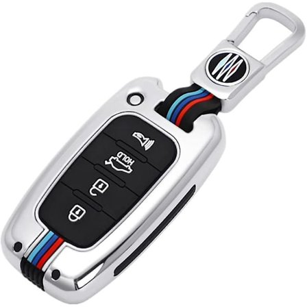 Zink-legering Bilnyckelskydd Fodral För Kia Sportage Forte För Hyundai Solaris Hb20 Veloster Sr Ix35 (4 Knappar Matt)
