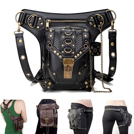 Steam Punk Vintage Rock Gothic Bag Goth Axel Midjeväskor Pack