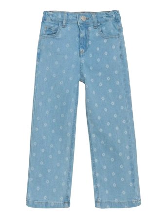 Minymo Pants Aop Denim Blå