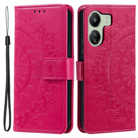 SKALO Xiaomi Redmi 13C 4G Mandala lompakkokotelo - Cerise