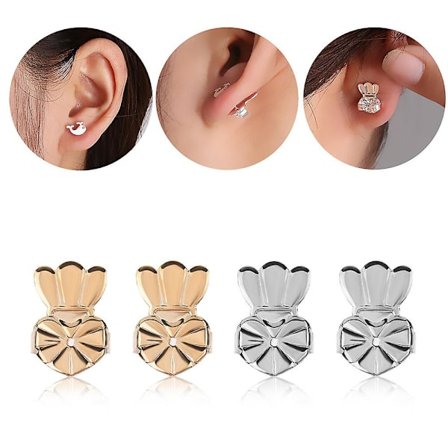 2 par øreringeløftere, allergivenlige øreringe til ophængning