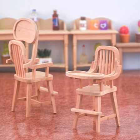 1:12 Dollhouse Miniatyrstol Baby Matstolsmöbler