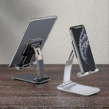 Universal Justerbar Metallisk Telefonholder Foldbar Mobiltelefonholder Stativ til Ipad Tablet Telefon