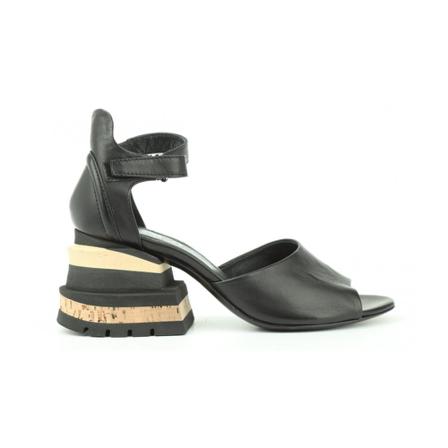 AGL Sandal Sort, Dame Sandaler med hæl, Størrelse: 36 EU