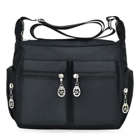 Dam Handväska Axelremsväska Trendig Ins All-Match Bärbar Dual-Use Casual Bag Black