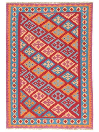 Hand Woven Persian Kilim Qashqai Rug 167X242 Dark Red/Orange