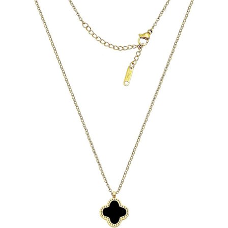 Halskæde til kvinder og piger, 18k forgyldt sødt trendy simpelt titanium stål halskæde vedhæng