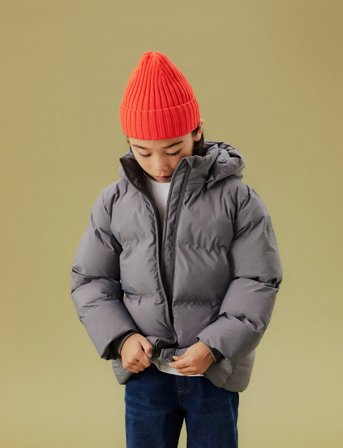 name it Nknmusk Puffer Jacket Tb Noos - Grey - 116