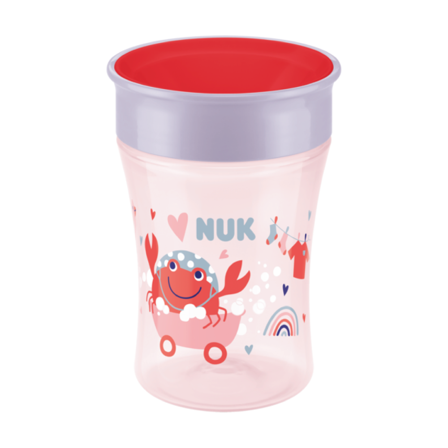 NUK Evolution Magic Cup, 8 mnd +, rød/lilla, 230 ml