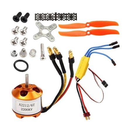 2212 2200kv Motor+30a Esc+6035 Propeller+propeller Skydd Elektrisk Motor Kit För Rc Flygplansmotor