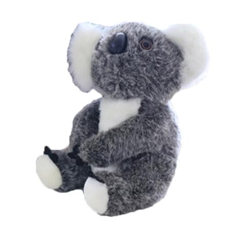 Plysch uppstoppad docka Djur Sittande Mamma Baby Simulering white 21cm grey 28cm
