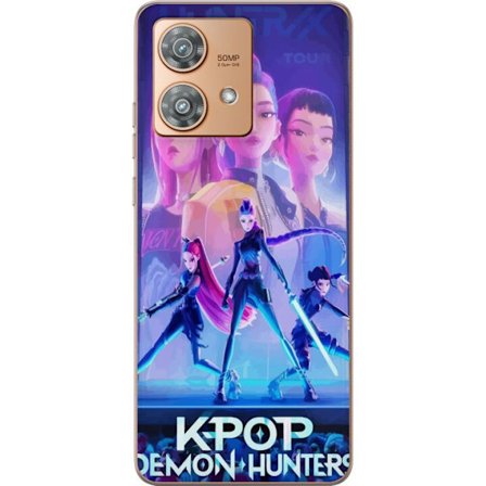 Kompatibelt Mobilskal till Motorola Motorola Edge 40 Neo Trendiga KPop Demon Hunters docka figur