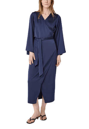 Marville Road The Mira Satin Dress Klänningar Dam Blå 38