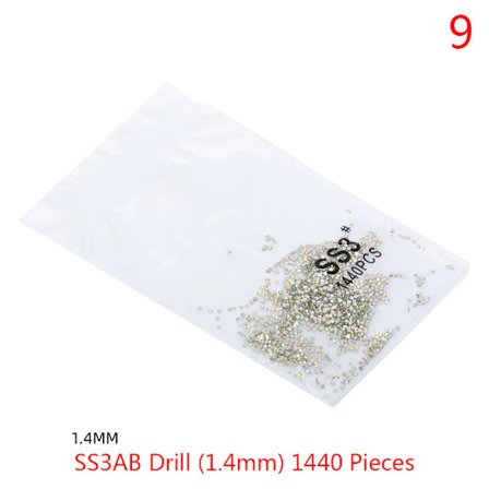 1440 st Crystal Nail Art Stones Flatback Strass för Nail A