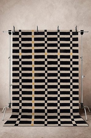Jotex - Wollen Tapijt 200x300 Cm Beige/zwart Beige/zwart - FIORELLA - Koop Wollen vloerkleden bij Jotex