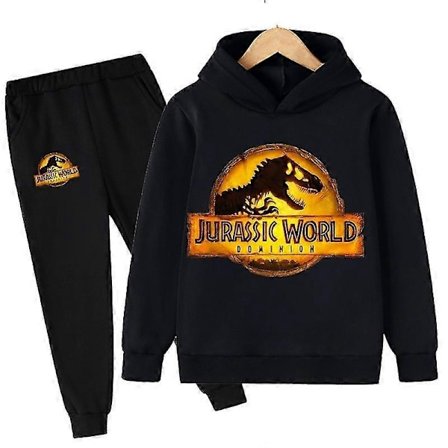 Lasten dinosaurus hupparit housut setti pojat tytöt Jurassic World Dominion collegepaidat hupullinen lasten muoti puserot vaatteet puku - Perfet