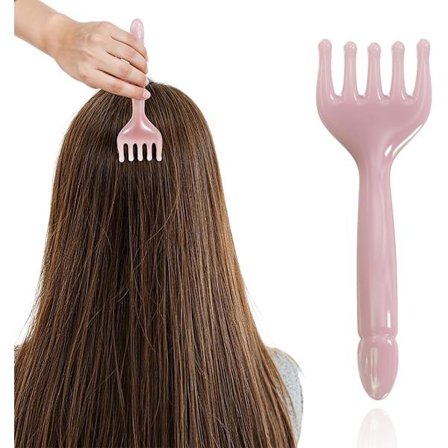 1 st Hårbottenmassageapparat i harts, Gua Sha-kam Hårbottenmassageborste Huvudmassageapparat Fem klor Multifunktionell ansiktsmassageapparat för 