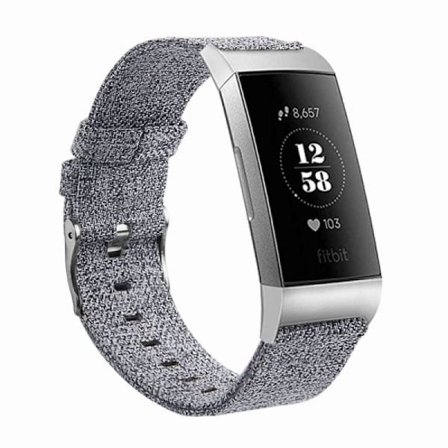 Lämplig för fitbit Charge 3 armband canvas Grå