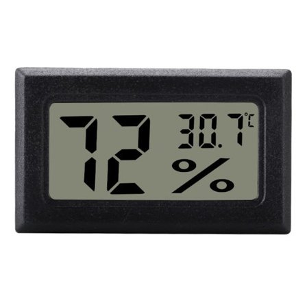 INF Mini LCD Hygrometer / Termometer Grå