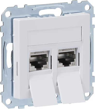 Schneider Electric Exxact 2xC6A STP WDE002439 Modularuttag 2 kopplingar, Dator & surf