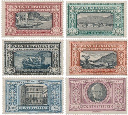 Italien 1923 - Sassone 151-56 - Ubrugt