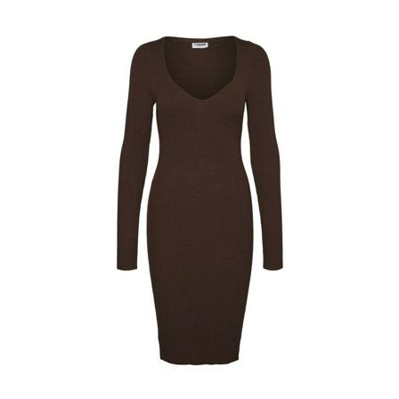 Noisy May, Nmjulias L/S Knit Dress Bruin, Dames, Maat:S