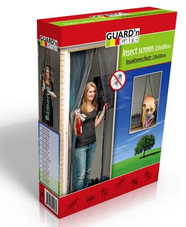 Sort Myggenetdør med ekstra stærke magneter - Magic Mesh