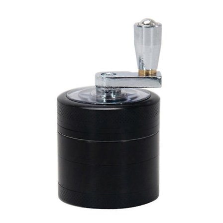 Premium Handvevad Kvarn Oerhört Slitstark Aluminium Metall Kryddkvarn, Diameter 40mm (Svart)