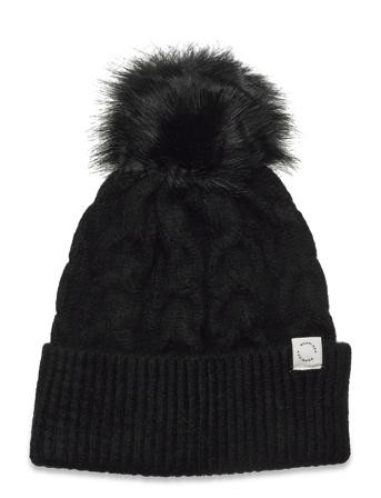 Pom Braid Beanie Black Röhnisch