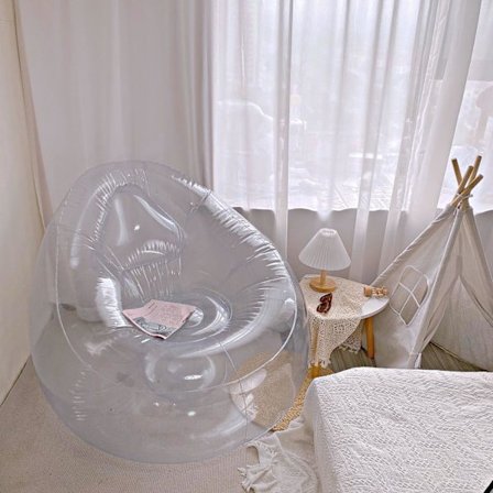 Oppblåsbar stol gjennomsiktig oppblåsbar sofa stol sofa blåse opp sofa