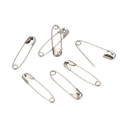 100 St. Platinafärgade Säkerhetsnålar 31x6,5x1.5mm