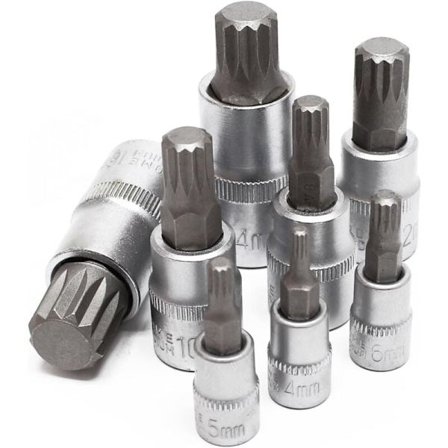 XZN Topnøglesæt Multitand 8 Dele M4 - M16