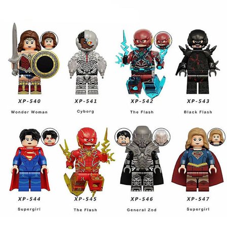 8 kpl/setti Marvel Avengers Minifiguurit The Flash Wonder Woman Super Sankari Sarjakuva Rakennuspalikkahahmot Dc Minifiguuri Lasten Lelut sm516