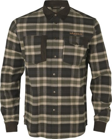 Härkila Aivak L/S Shirt Olive - Flanellskjortor
