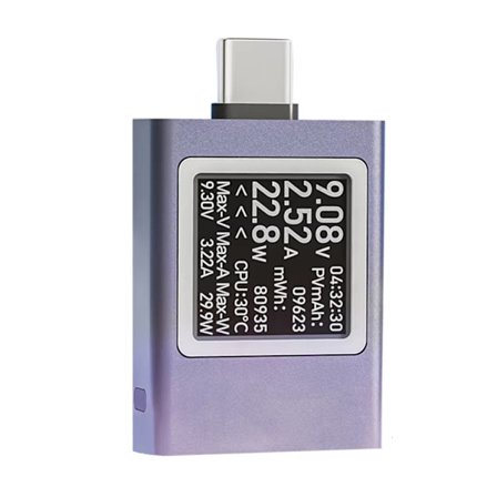 Type-C Interface Spændinger Strømkapacitet Telefon Testmåler Type-C Tester Oplader Detektor Multifunktionel Tester Måler