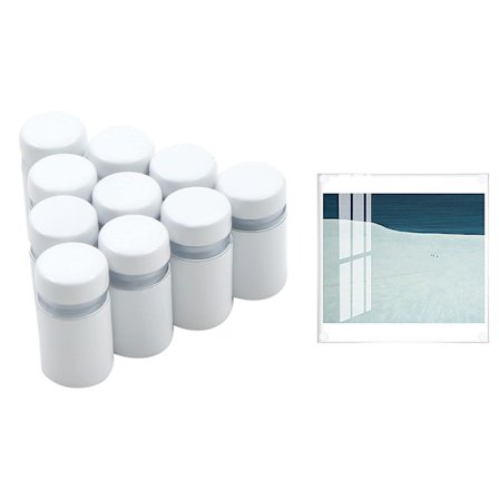 Reklame Skrue Glass Brakett Speil Klips Feste Bolt - 12 Stykker Skilt Brakett, Skilt Brakett Brakett Glass Brakett Skrue Brakett