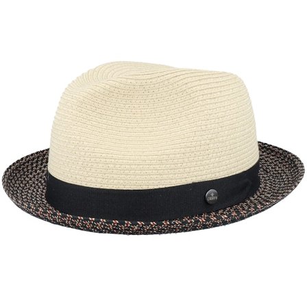 Lierys - Player Toyo Black/Red/Nnatural Straw Hat Straw Beige Hat - @ Hatstore
