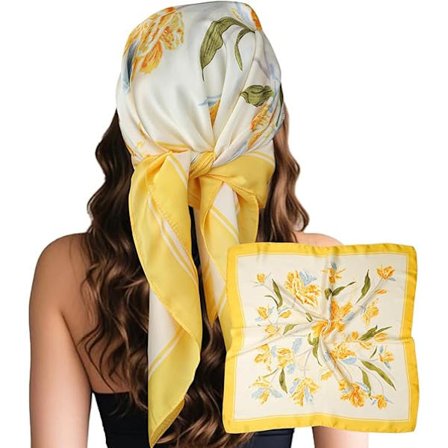 Hovedtørklæde til kvinder satin silketørklæde bandana hårindpakning nat stort firkantet tørklæde 70 cm