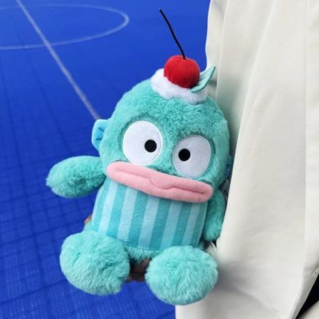 22cm Sanrio søt Hangyodon plysjdukke leker Anime utstoppede dyr pute hjem rom dekorasjon Kawaii barn bursdagsgave A