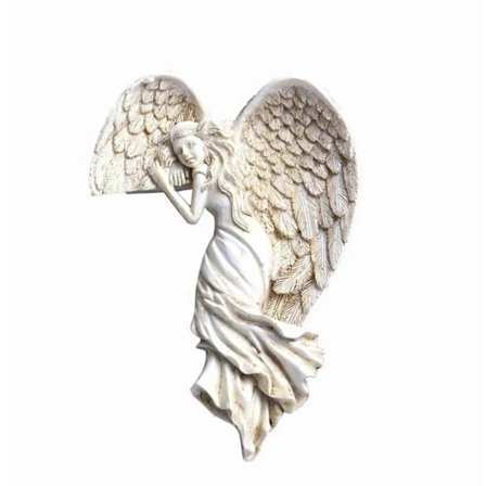 Ängel Dörrkarm Ornament Dekoration Vägg TV Ornament Antik Look Vägg Dekoration Resin Figurer