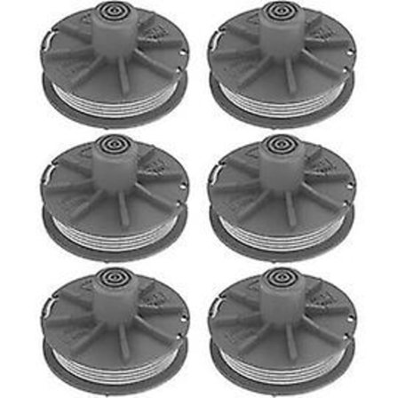 Pakke med 6 Spoler med Tråd for Gardena Trimmer 5307-20, for Easycut 400 Art. 8846, Easycut 400/25 Art. 9807, Comfortcut450 Art. 8847
