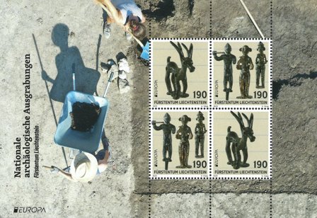 Liechtenstein - EUROPA 2025 Nationale arkæologiske opdagelser - Postfrisk miniark