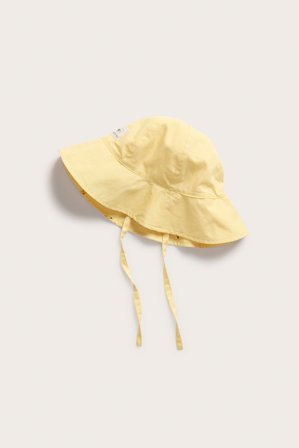 Kappahl | Dwustronny kapelusz przeciwsłoneczny w banany Żółty 48/50 | Dziecko