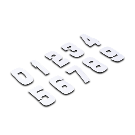 Cijferset Twenty 100 st. 9cm Wit PVC