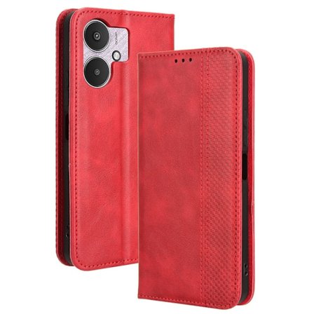 Bofink Vintage läder Xiaomi Redmi 13C / Xiaomi Redmi 13R fodral - Röd