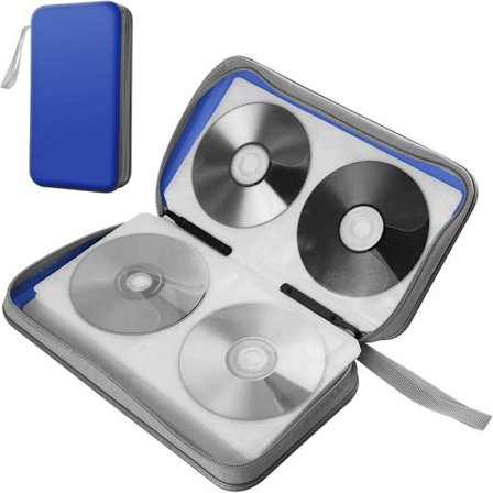 CD-veske for 80 plater /CD/DVD/Blu-ray, oppbevaring, plassbesparende