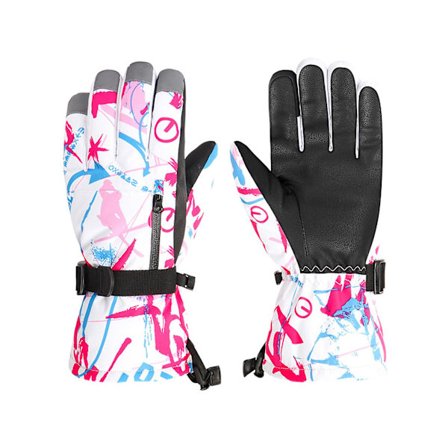 Skihandsker til mænd og kvinder - Plus Fleece, tykke, vandtætte, skridsikre og vindtætte handsker, kulde- og frostsikre skihandsker