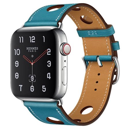 Apple Watch Series 4 40mm ægte læder Tre Huller Urrem - Blå